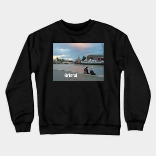 Two guys at Bristol Harbour England UK Crewneck Sweatshirt